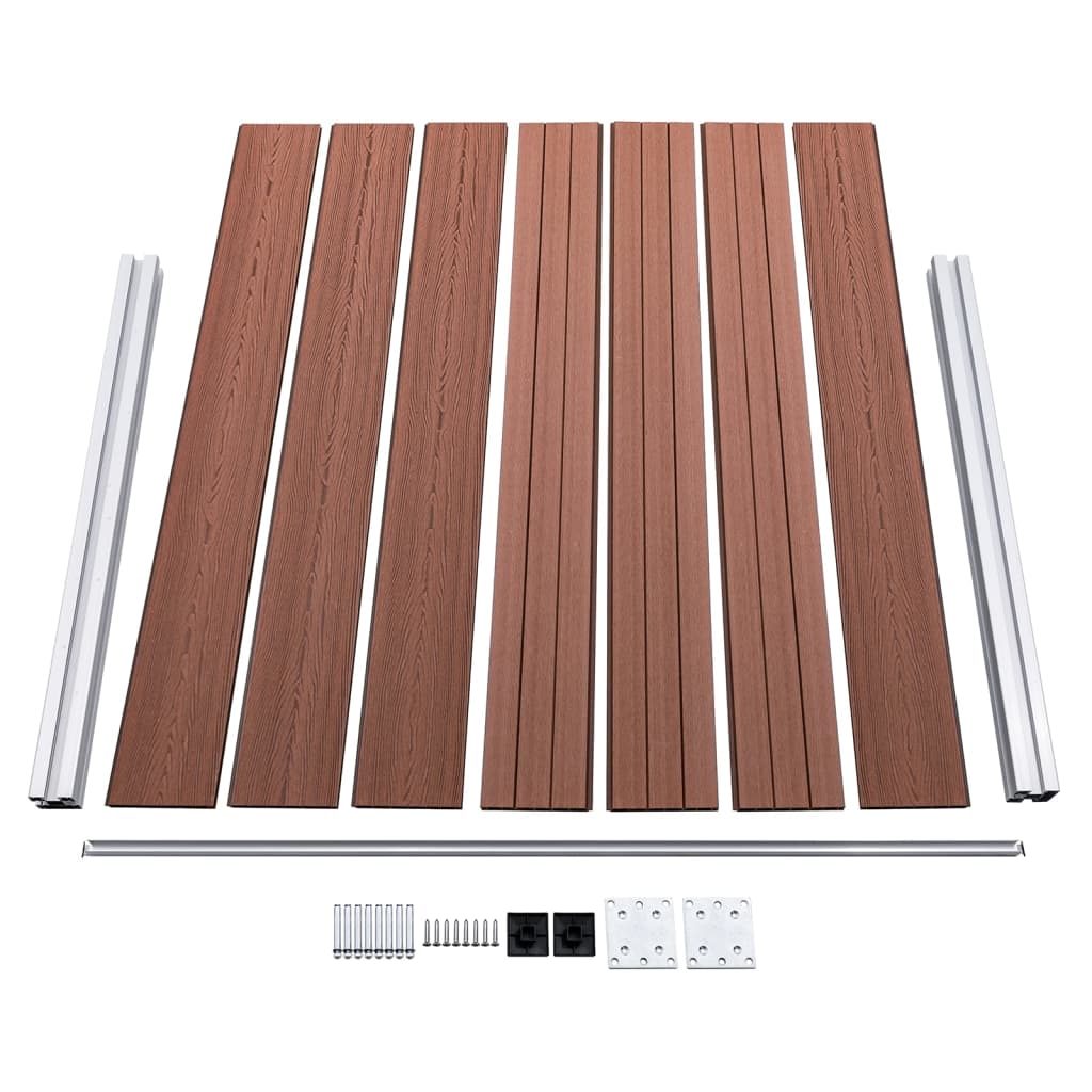 vidaXL panneau de clôture WPC 180 x 146 cm marron