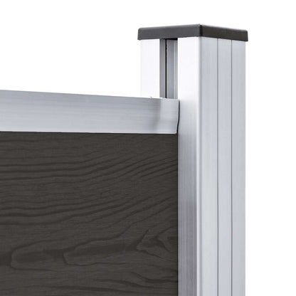 vidaXL Panneau de clôture WPC 180x146 cm Noir