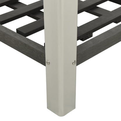 vidaXL Carré potager surélevé avec étagère 50x50x90 cm WPC gris