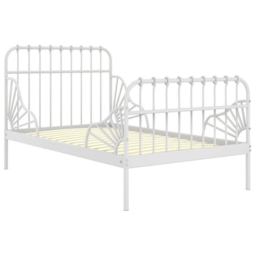 vidaXL Ausziehbett Weiß Metall 80x130/200 cm
