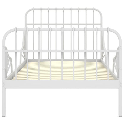 vidaXL Ausziehbett Weiß Metall 80x130/200 cm