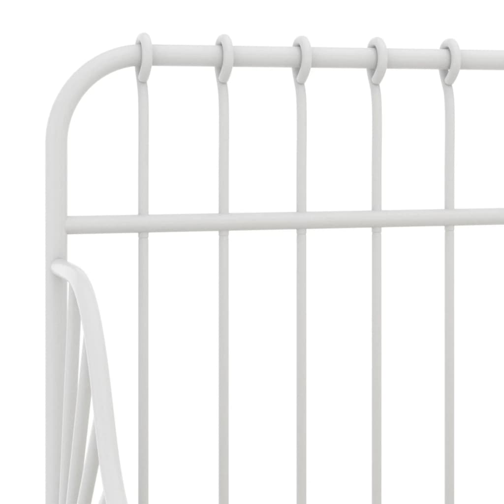 vidaXL Ausziehbett Weiß Metall 80x130/200 cm