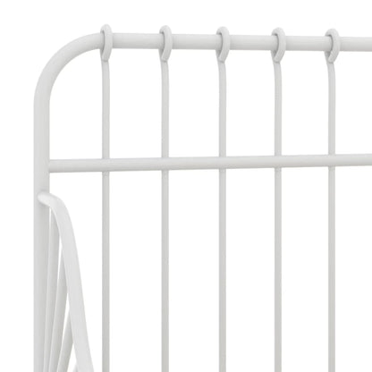 vidaXL Ausziehbett Weiß Metall 80x130/200 cm