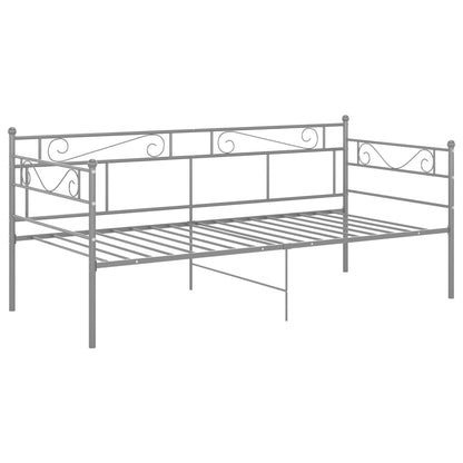 vidaXL Schlafsofa Bettgestell Grau Metall 90x200 cm