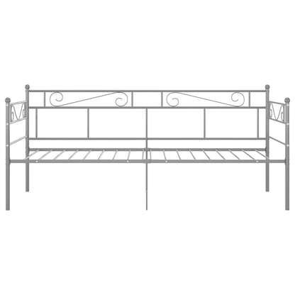 vidaXL Schlafsofa Bettgestell Grau Metall 90x200 cm