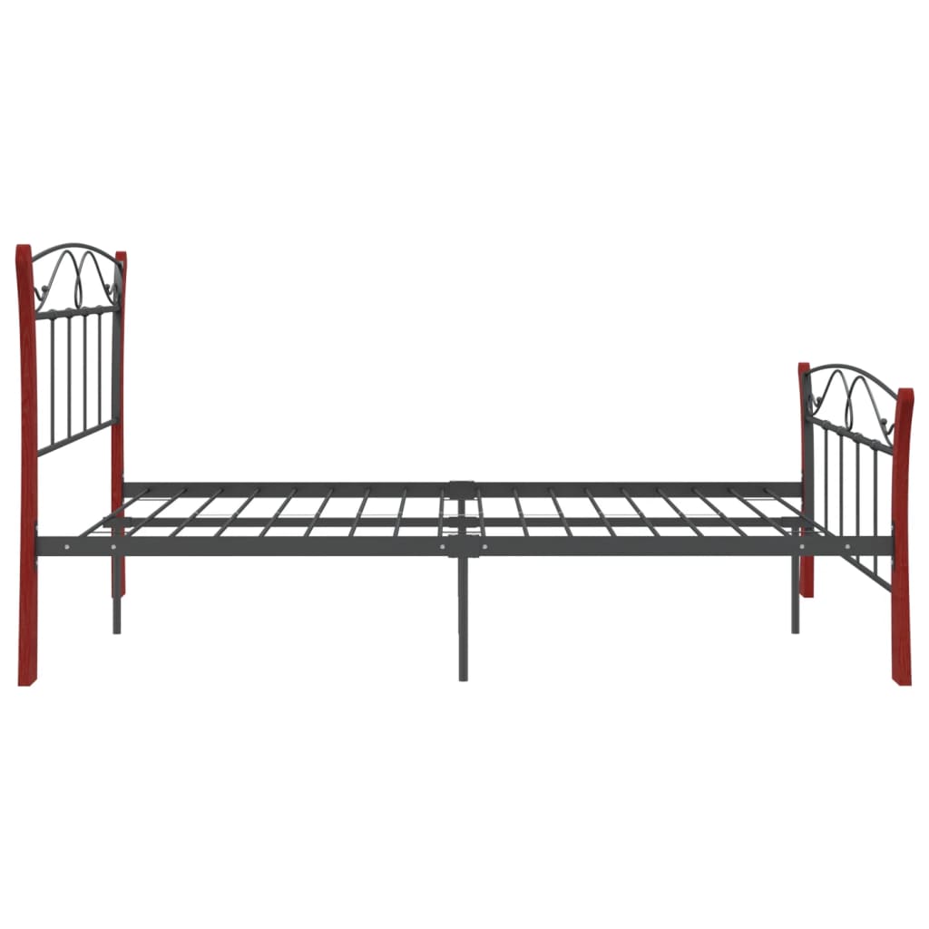 vidaXL Bettgestell Schwarz Metall 120x200 cm