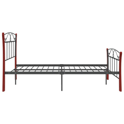vidaXL Bettgestell Schwarz Metall 120x200 cm