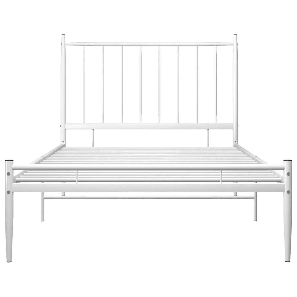 vidaXL Bett Weiß Metall 100x200 cm