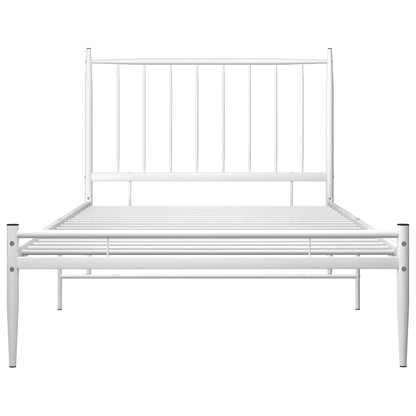vidaXL Bett Weiß Metall 100x200 cm