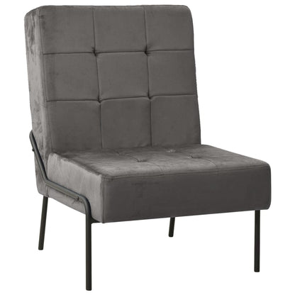 vidaXL Chaise longue 65x79x87 cm Velours gris foncé