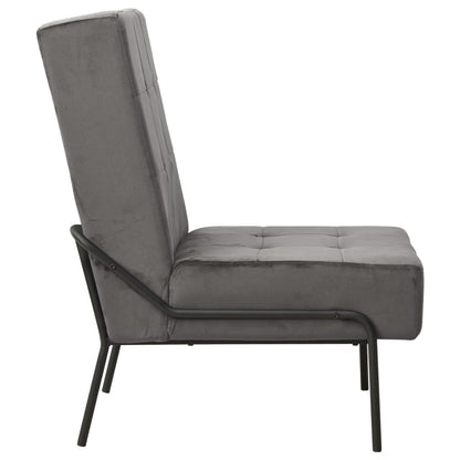 vidaXL Chaise longue 65x79x87 cm Velours gris foncé