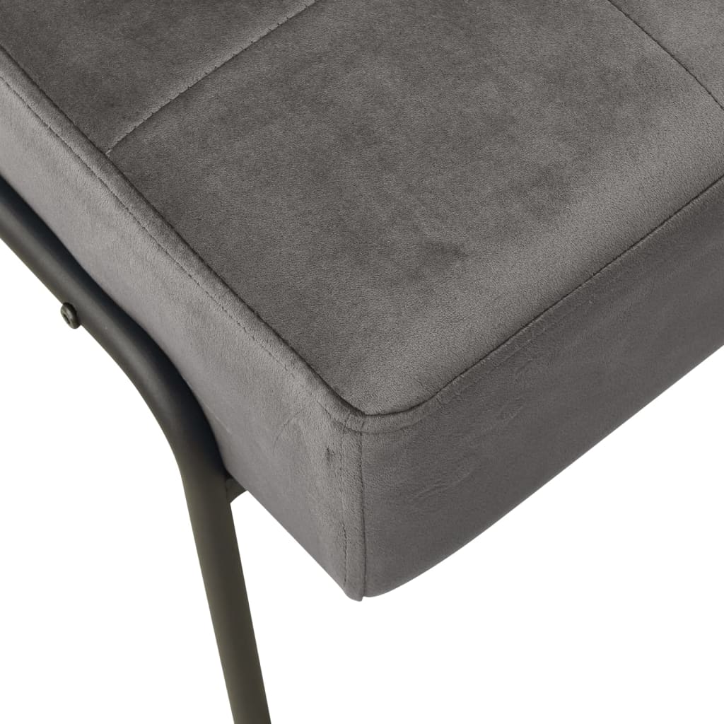 vidaXL Chaise longue 65x79x87 cm Velours gris foncé
