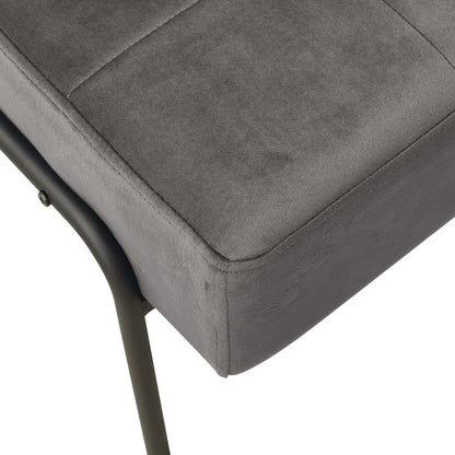 vidaXL Chaise longue 65x79x87 cm Velours gris foncé