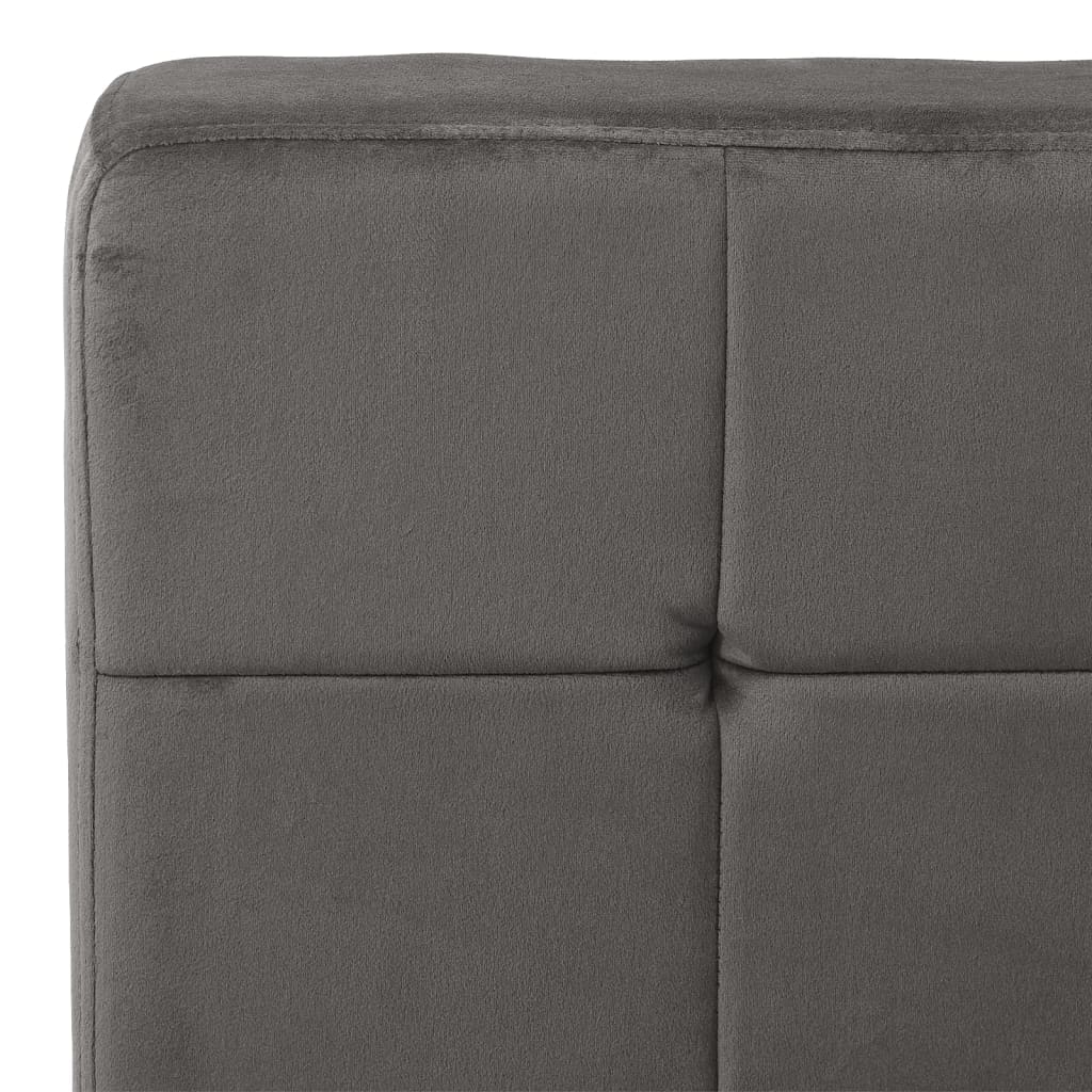 vidaXL Chaise longue 65x79x87 cm Velours gris foncé