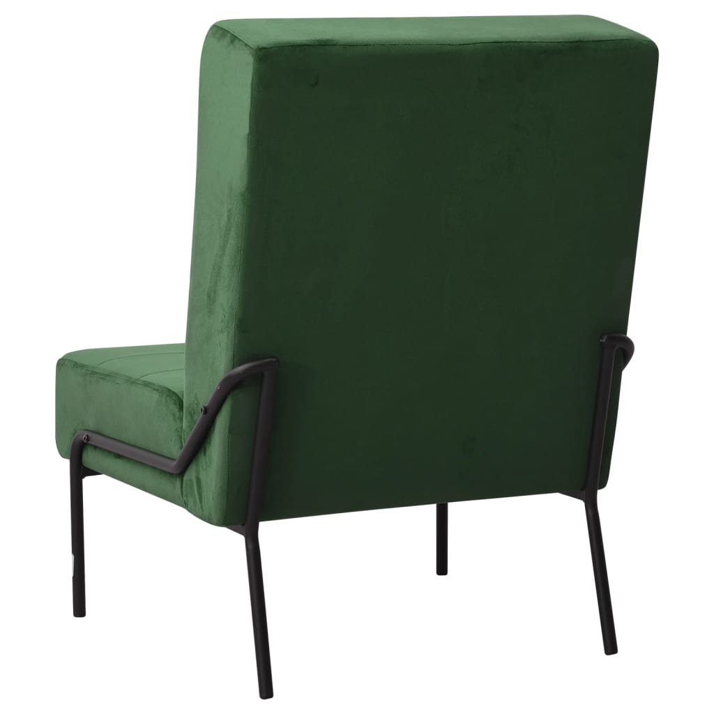 vidaXL Fauteuil relax 65x79x87 cm velours vert foncé