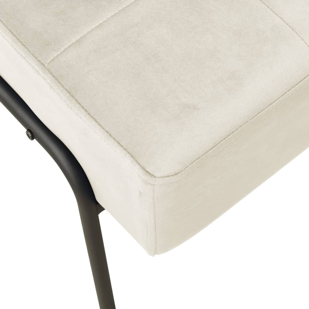 vidaXL Relaxstuhl 65x79x87 cm Cremeweiß Samt