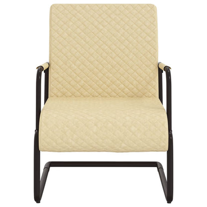 vidaXL Freischwinger Creme Kunstleder
