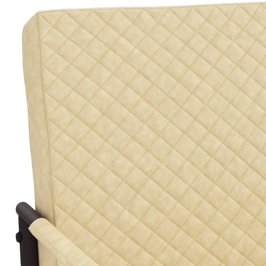 vidaXL Freischwinger Creme Kunstleder
