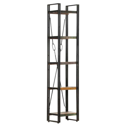 Bücherregal 5 Fächer 40x30x180 cm Altholz Massiv