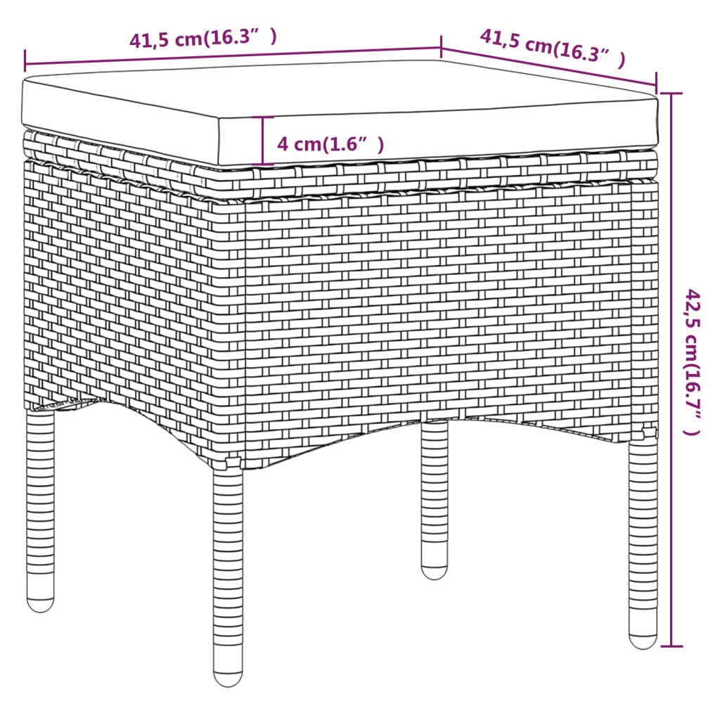vidaXL Ensemble de bistrot de jardin 5 pièces en résine tressée et verre trempé Gris