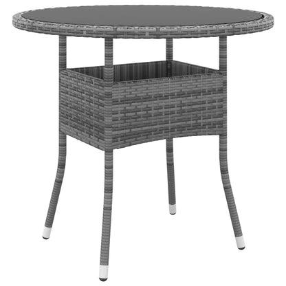 vidaXL Ensemble bistrot de jardin 5 pcs Résine tressée Gris