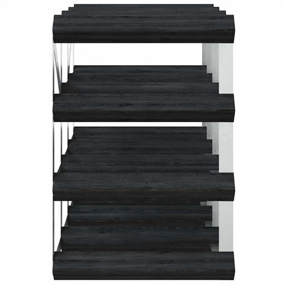 Weinregal für 12 Flaschen Schwarz Massivholz Kiefer