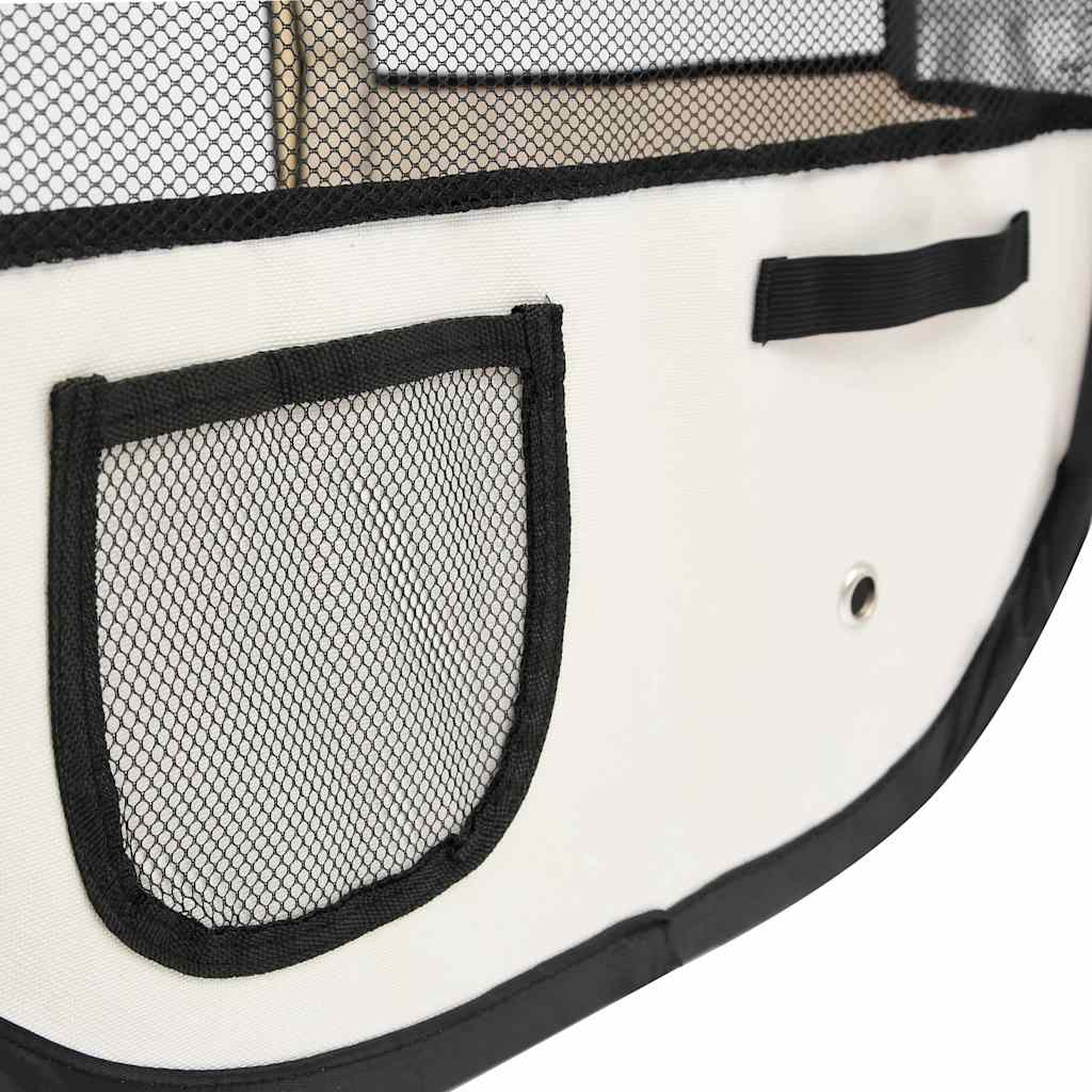 Faltbarer Welpenlaufstall mit Tragetasche Blau 145x145x61 cm