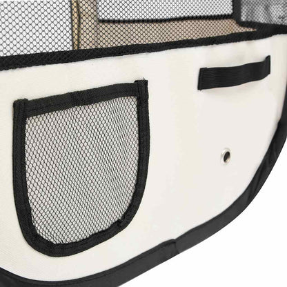 Faltbarer Welpenlaufstall mit Tragetasche Blau 145x145x61 cm