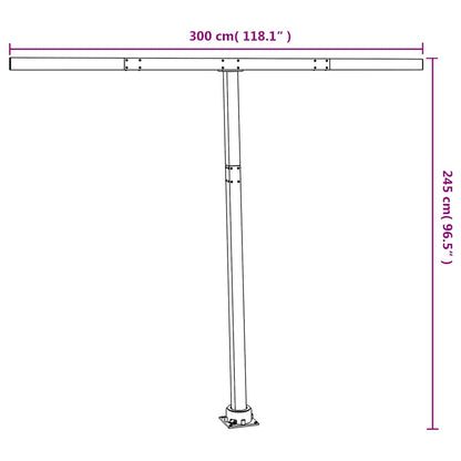 vidaXL Stützen für Markisen Anthrazit 300x245 cm Eisen