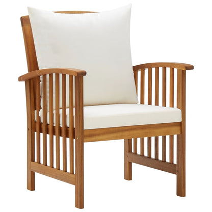 vidaXL 4-tlg. Garten-Lounge-Set mit Auflagen Massivholz Akazie