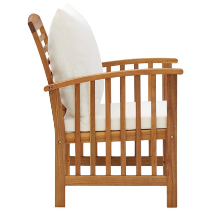 vidaXL 4-tlg. Garten-Lounge-Set mit Auflagen Massivholz Akazie