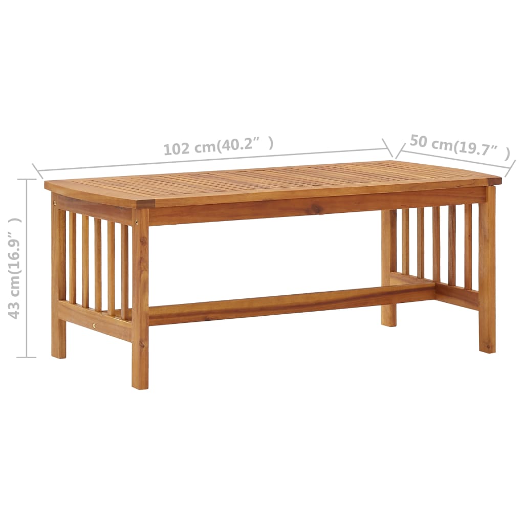 vidaXL 4-tlg. Garten-Lounge-Set mit Auflagen Massivholz Akazie