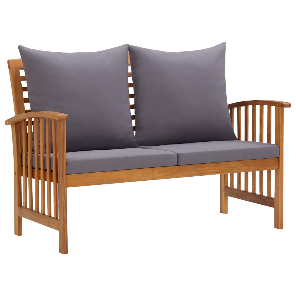 vidaXL 4-tlg. Garten-Lounge-Set mit Auflagen Massivholz Akazie