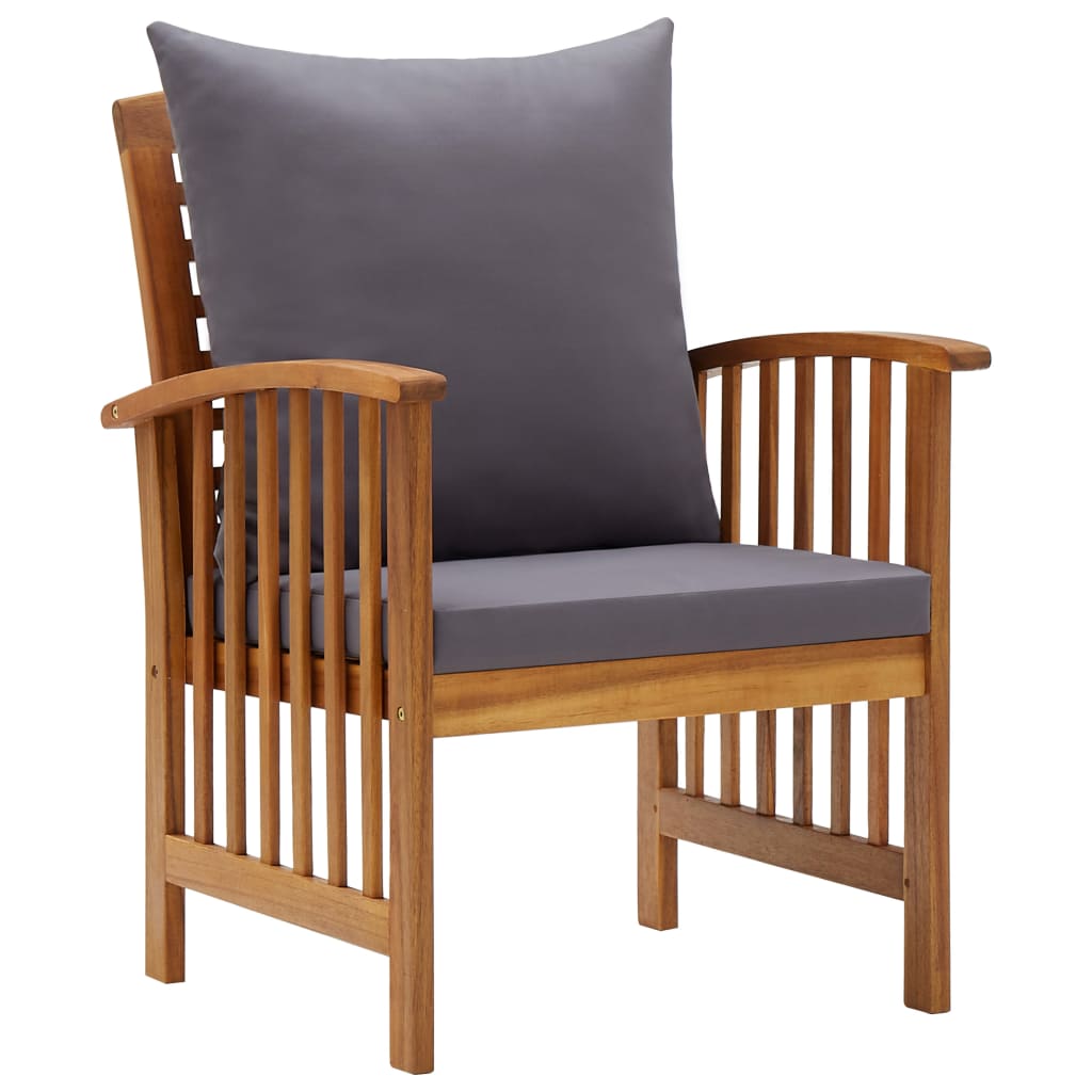 vidaXL 4-tlg. Garten-Lounge-Set mit Auflagen Massivholz Akazie