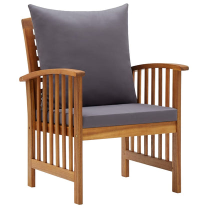 vidaXL 4-tlg. Garten-Lounge-Set mit Auflagen Massivholz Akazie