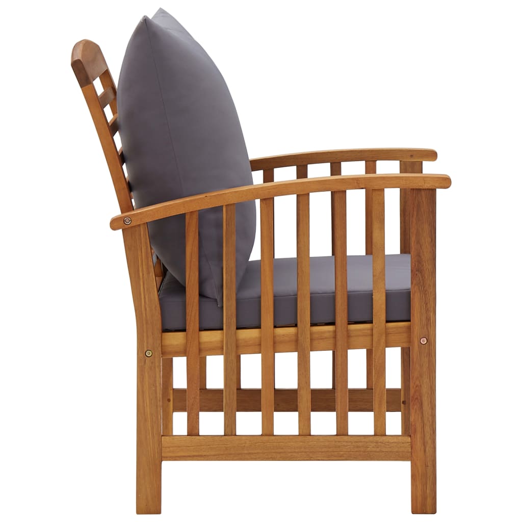 vidaXL 4-tlg. Garten-Lounge-Set mit Auflagen Massivholz Akazie