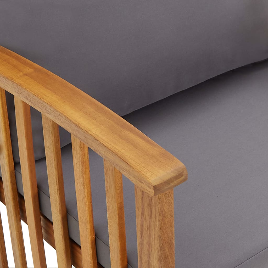 vidaXL 4-tlg. Garten-Lounge-Set mit Auflagen Massivholz Akazie