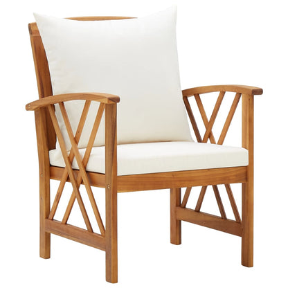 vidaXL 4-tlg. Garten-Lounge-Set mit Auflagen Massivholz Akazie