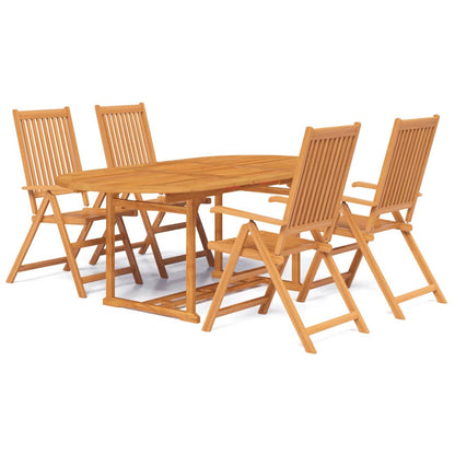 vidaXL 5-tlg. Garten-Essgruppe Massivholz Akazie 150-200 cm