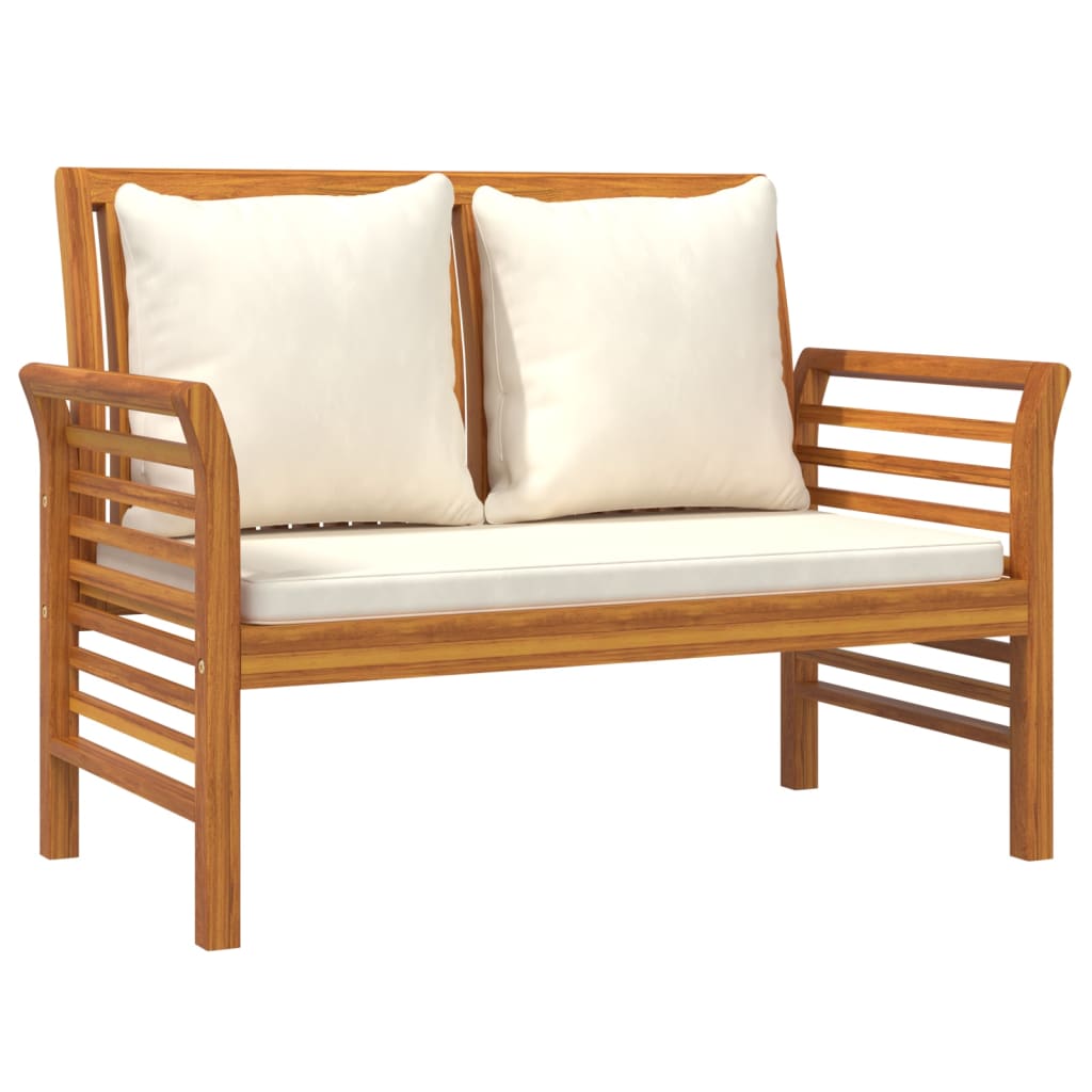 vidaXL Salon de jardin 4 pcs avec coussins Bois d'acacia massif