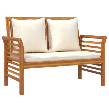 vidaXL Salon de jardin 4 pcs avec coussins Bois d'acacia massif