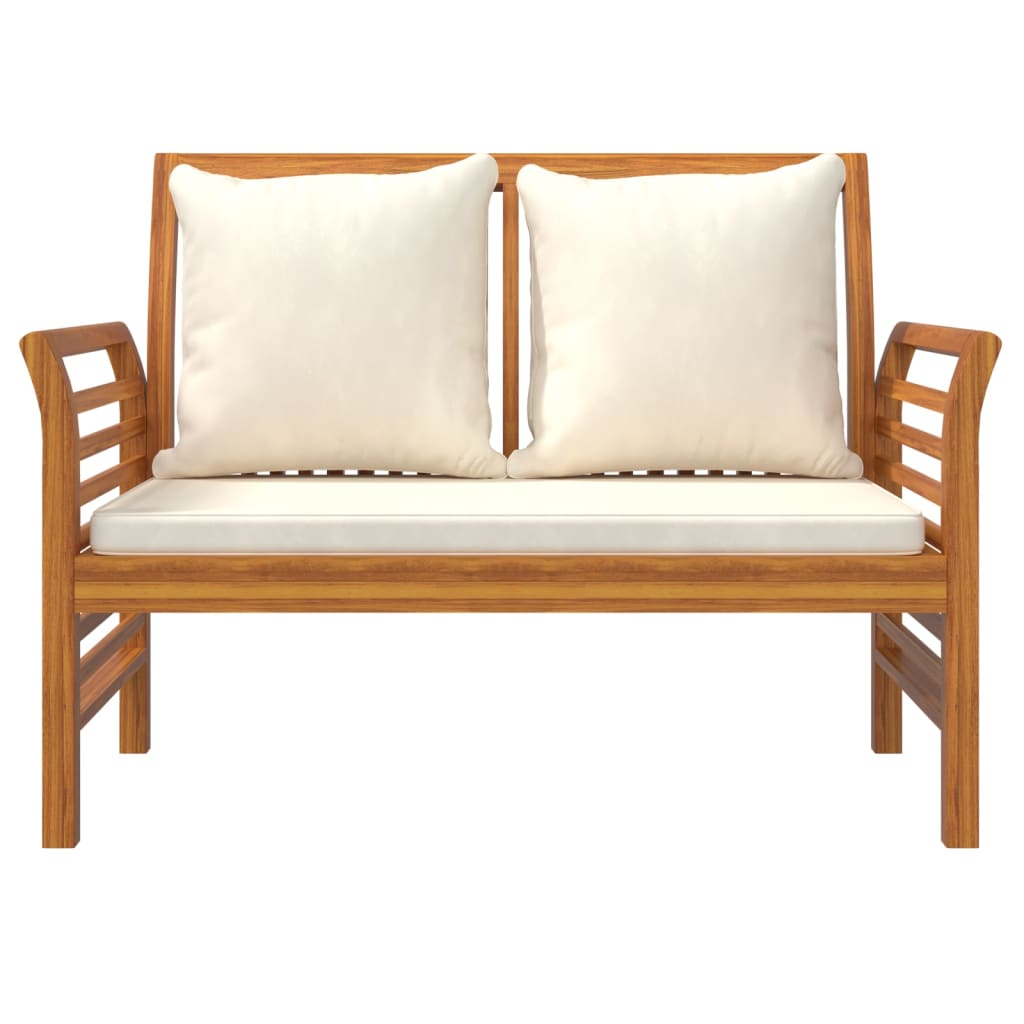 vidaXL Salon de jardin 4 pcs avec coussins Bois d'acacia massif