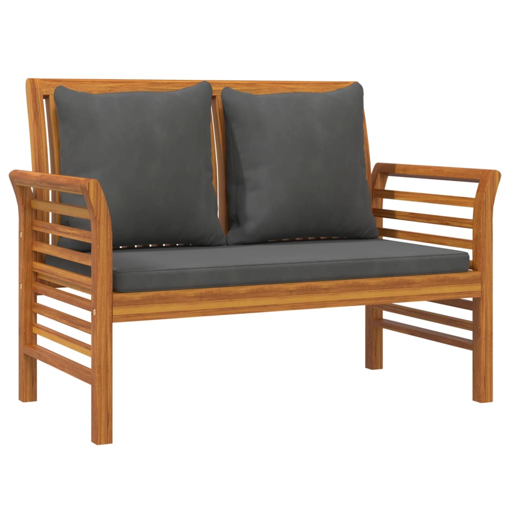 vidaXL Salon de jardin 4 pcs avec coussins Bois d'acacia massif