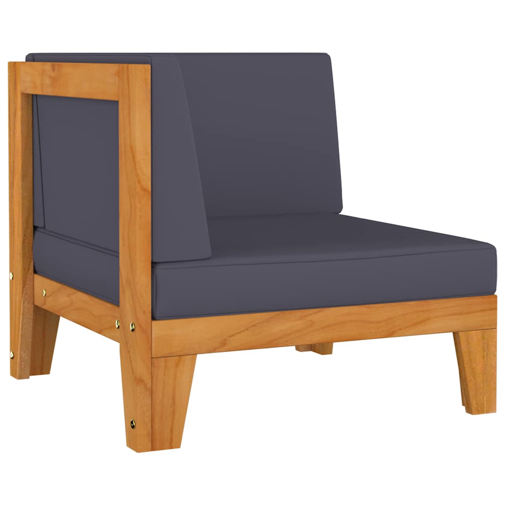 vidaXL Salon de jardin 4 pcs avec coussins Bois d'acacia massif