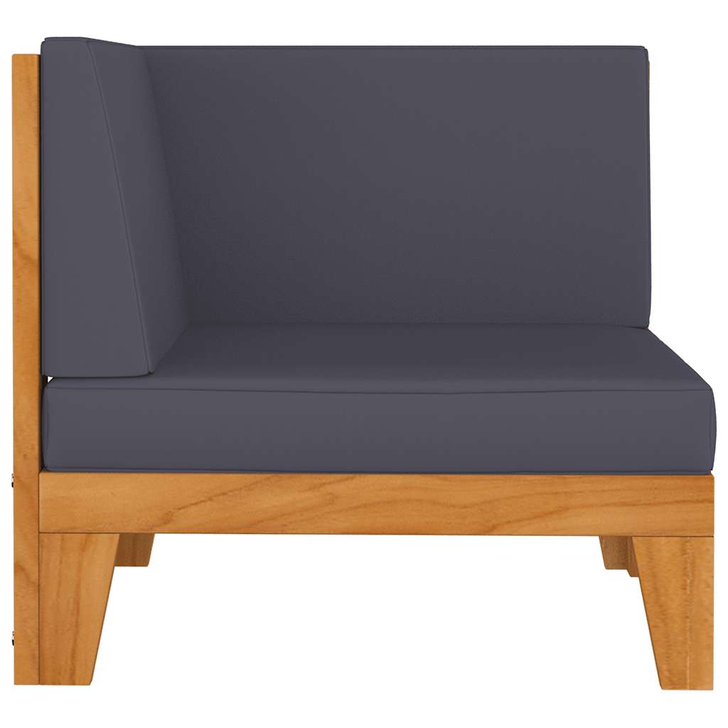 vidaXL Salon de jardin 4 pcs avec coussins Bois d'acacia massif