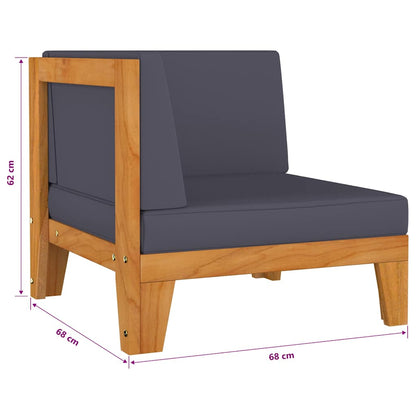 vidaXL Salon de jardin 4 pcs avec coussins Bois d'acacia massif