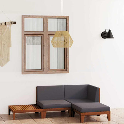 vidaXL Salon de jardin 4 pcs avec coussins Bois d'acacia massif