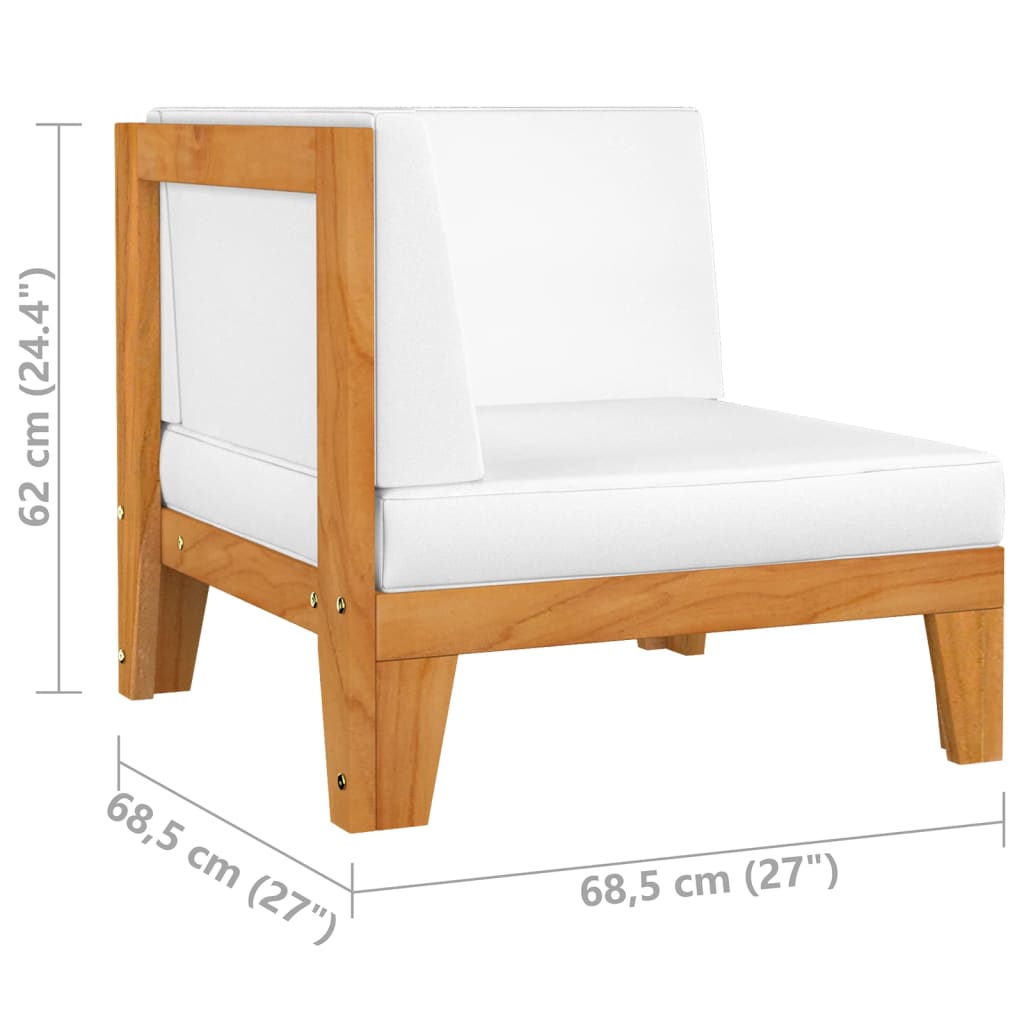 vidaXL Ensemble de mobilier de jardin 4 pcs avec coussins Bois d'acacia massif