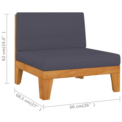 vidaXL Ensemble de mobilier de jardin 4 pcs avec coussins Bois d'acacia massif