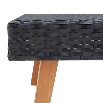 vidaXL Salon de jardin 4 pcs avec coussins résine tressée noir